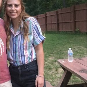 Vintage short sleeve button up dad shirt